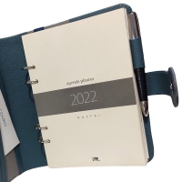 Agenda Planner Couro Raffai 2022 - Azul Jeans